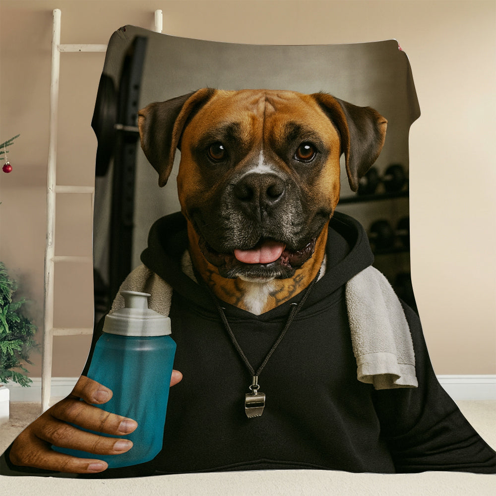 Custom Photo Personal Trainer Dog BlanketGift For Dog Lovers