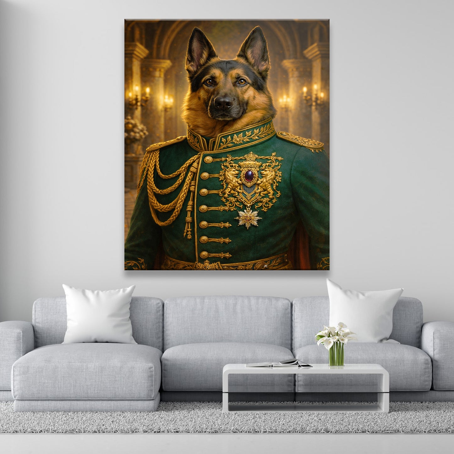 Custom Photo Dog Royal Style 11 Canvas Gift For Dog Lovers