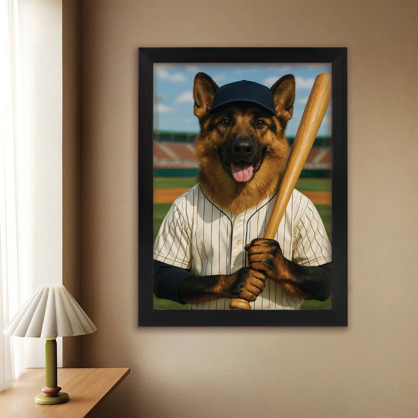 Custom Photo Baseball Player Dog Gift For Dog Lovers