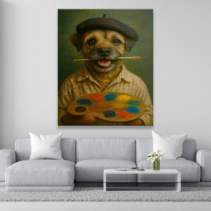 Custom Photo Artist Dog Canvas Gift For Dog Lovers