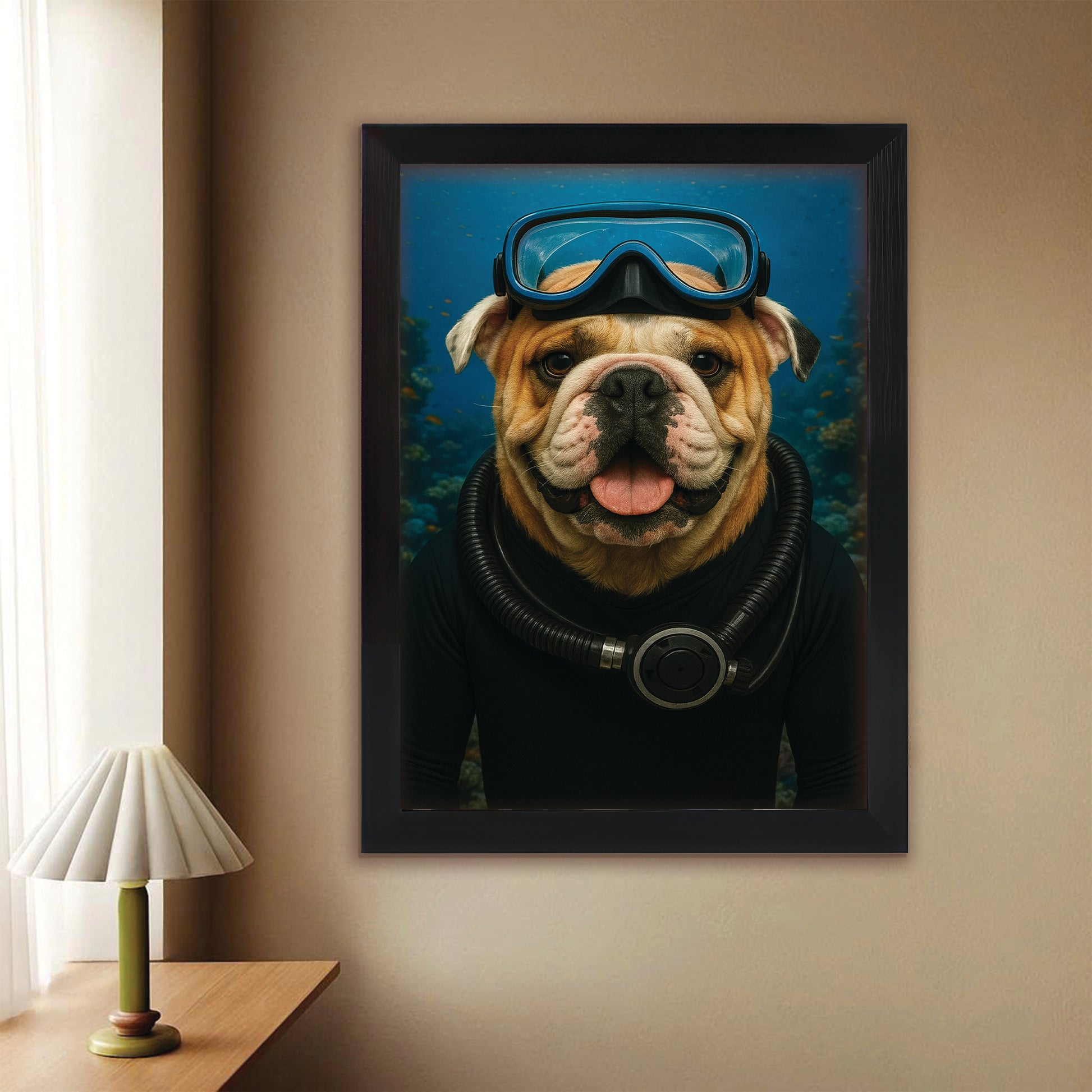 Custom Photo Scuba Diving Dog Gift For Dog Lovers