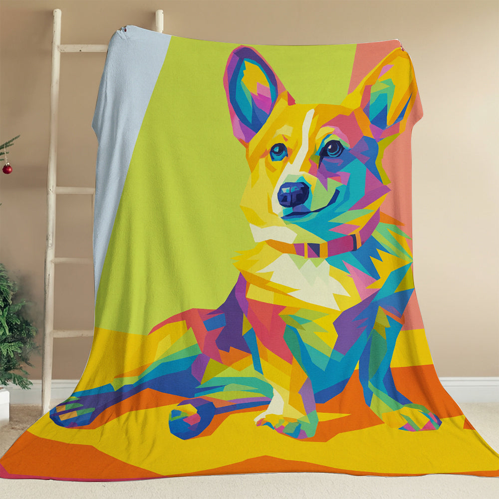 Custom Photo Pop Art BlanketGift For Dog Lovers
