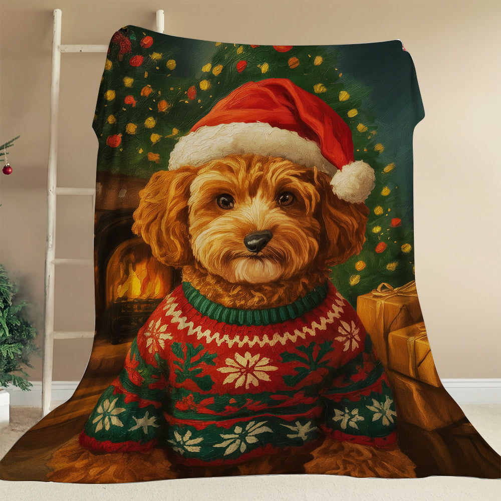 Custom Photo Dog Christmas Oufittfit Blanket Gift For Dog Lover