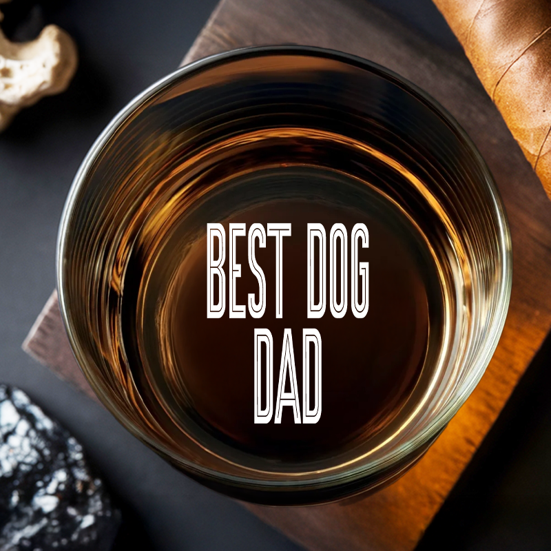 Custom Dog Photo Whiskey Glass, Best Dog Dad Gift, Personalized Pet Owner Gift, Pet Memorial Glass