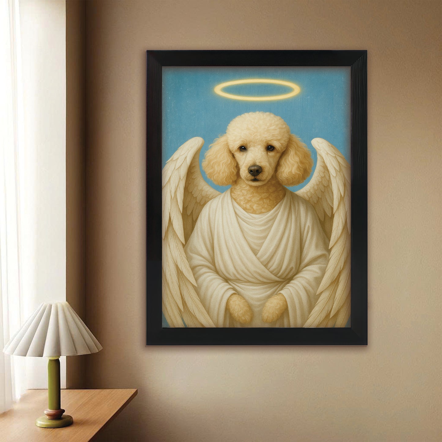 Custom Dog Photo Memorial Canvas Framed Wall Art _ Memorial Gift For Dog