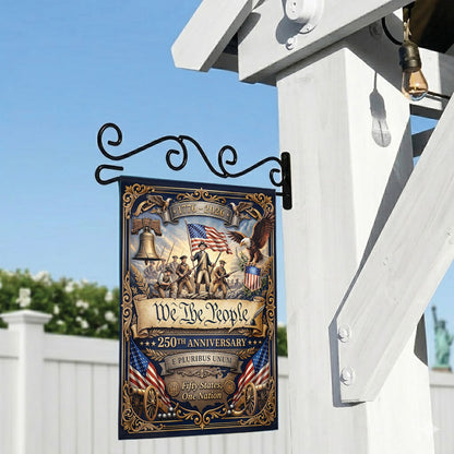 We The People 250th Anniversary Garden Flag 1776–2026, Patriotic USA Independence Day Decor