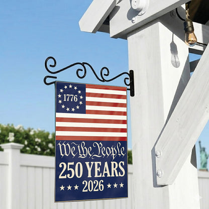 USA Flag – We The People 250 Years 2026 Garden Flag, Patriotic USA 1776 Independence Decor
