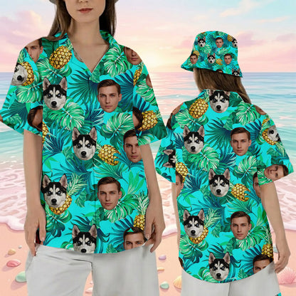 Personalized Pet Hawaiian Shirt, Custom Dog Vacation Shirt, Tropical Family Matching Outfit THUC99