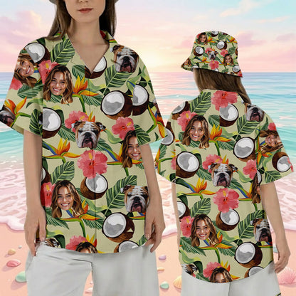 Custom Photo Dog Hawaiian Shirt, Personalized Pet Aloha Matching Outfit THUC99