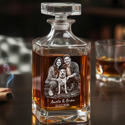 Custom Photo Couple Wine Glass, Personalized Romantic Gift for Husband Wife THUC99
