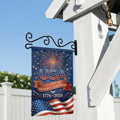 USA 250th Anniversary Garden Flag 1776-2026, Patriotic Independence Day Decor, 4th of July Outdoor Yard Flag