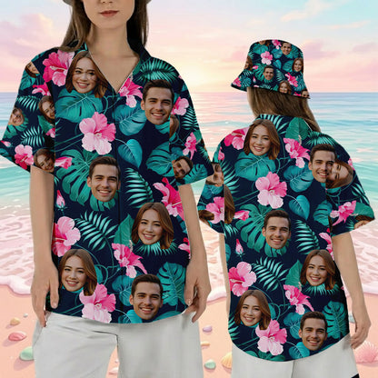 Custom Photo Family Hawaiian Shirt, Personalized Tropical Vacation Shirt, Family Matching Outfit THUC99