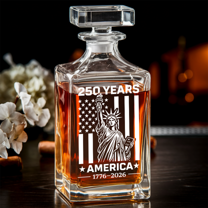 Personalized 250 Years America Whiskey Decanter Set 1776–2026 THUC99