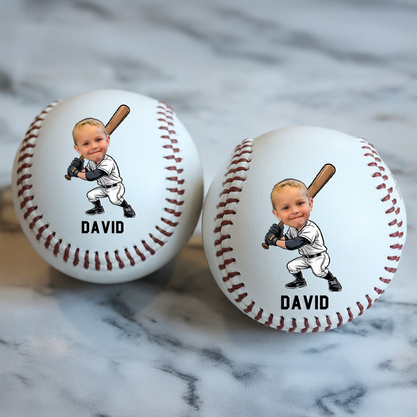 Custom Photo Baseball Gift with Kid's Name | Custom Face Baseball | Funny Gift | Back To School Gift TNBA028