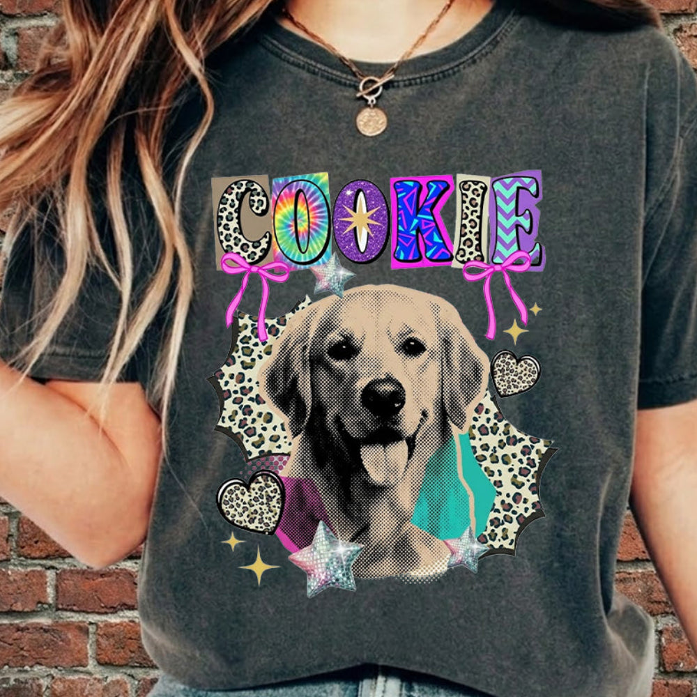 Personalized Photo Dog Unisex T-Shirt, Custom Pet Wash Shirt, Dog Face Tee Gift THUC99