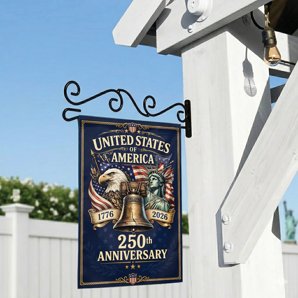 1776–2026 USA Flag 250th Anniversary Eagle Statue of Liberty Outdoor Decor