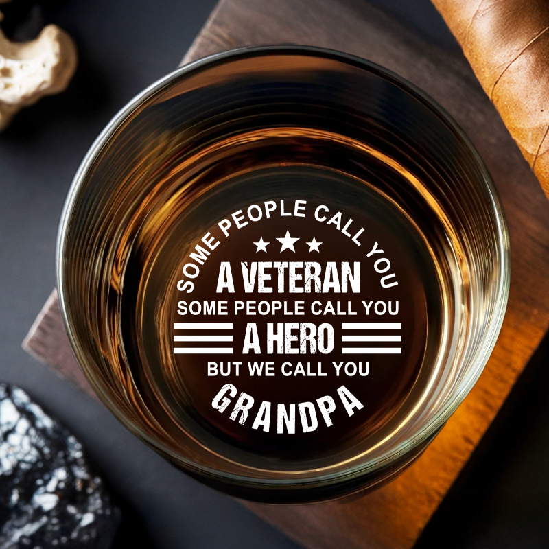 Custom Photo Veterans Military Decanter With Whiskey Glass | Veteran's Day Gift | Patriotic Gift for Veterans