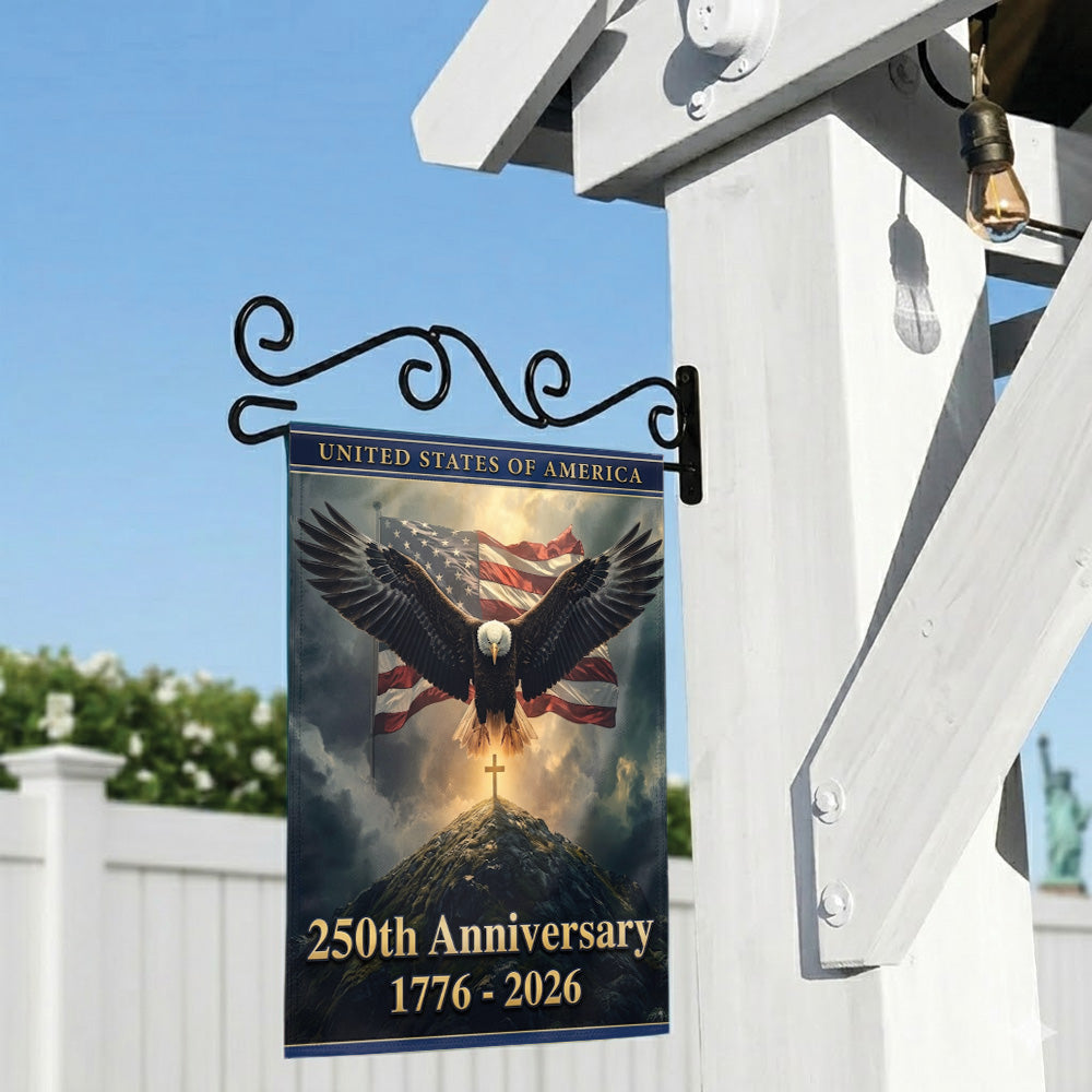Faith and Freedom American Flag, Patriotic USA Garden Flag, Independence Day 4th of July Outdoor Decor Gift For Dad