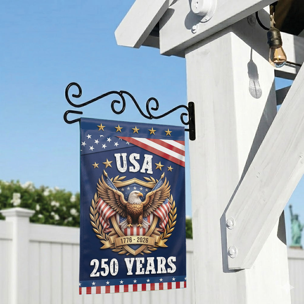 250th Anniversary USA Patriotic Eagle Garden Flag 1776-2026, American Independence Day 4th of July Outdoor Decor Gift For Veteran