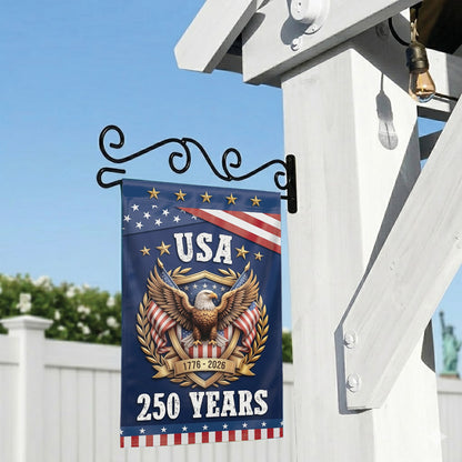 250th Anniversary USA Patriotic Eagle Garden Flag 1776-2026, American Independence Day 4th of July Outdoor Decor Gift For Veteran