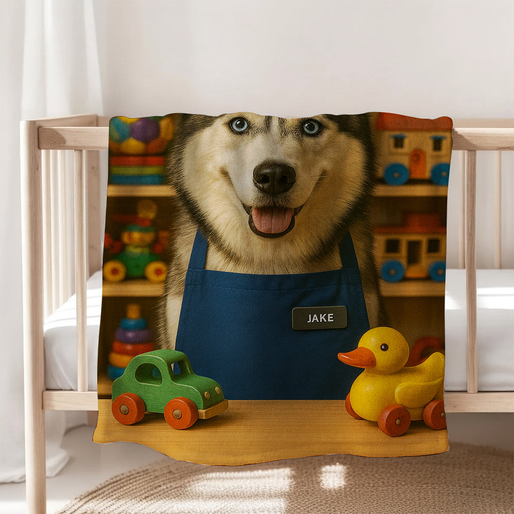 Custom Photo Toy Store Dog BlanketGift For Dog Lovers