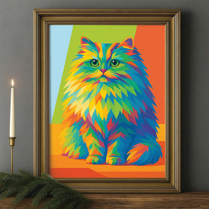 Custom Photo Pop Art Canvas Framed Wall Art Gift For Cat Lovers