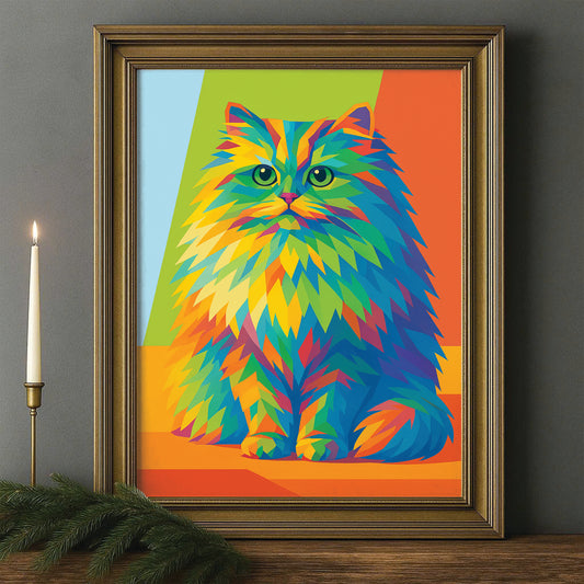 Custom Photo Pop Art Canvas Framed Wall Art Gift For Cat Lovers