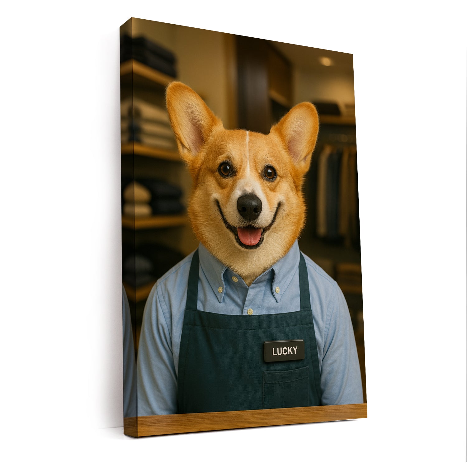 Custom Photo Clothing Store Dog Canvas Gift For Dog Lovers