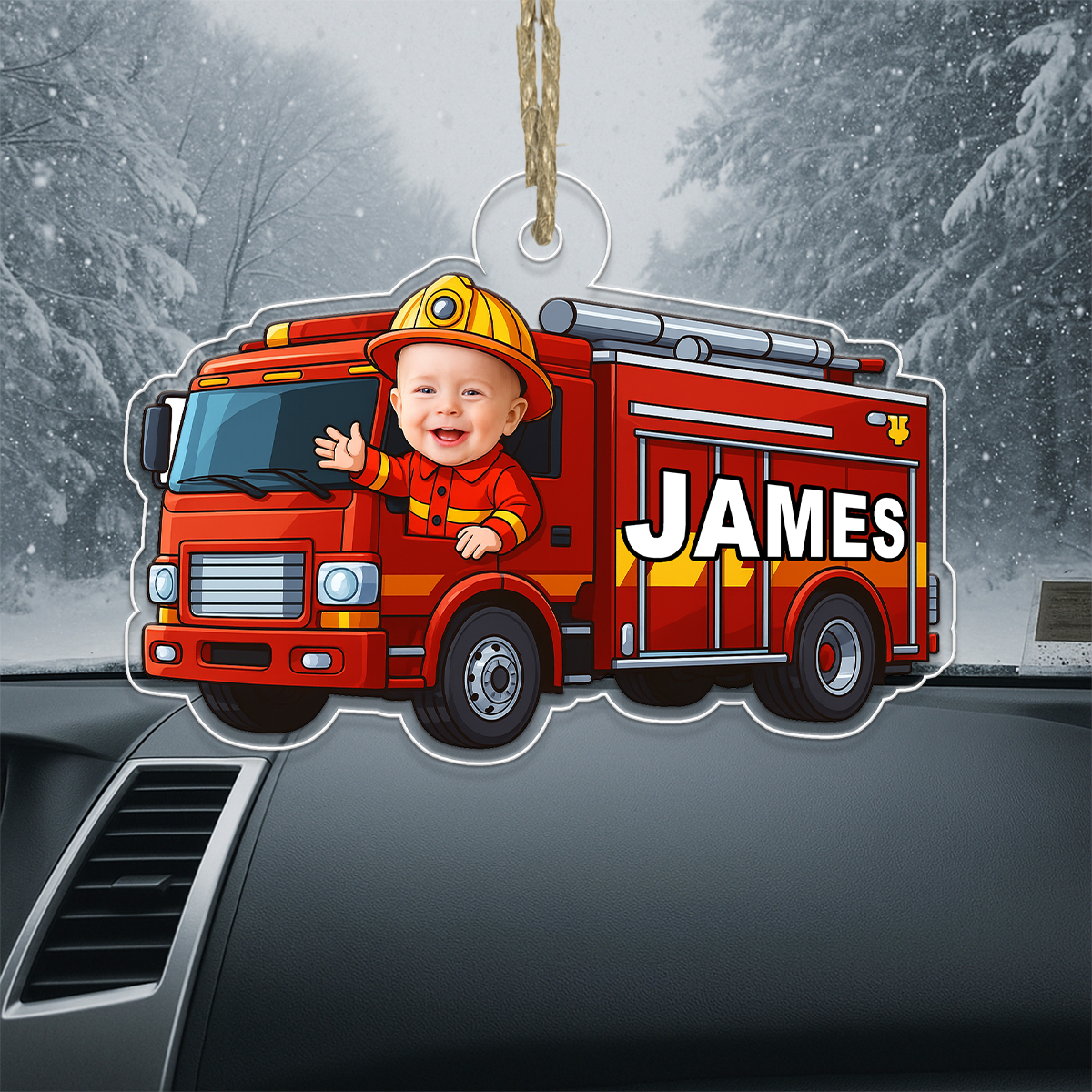 Custom Photo Baby Fire Truck