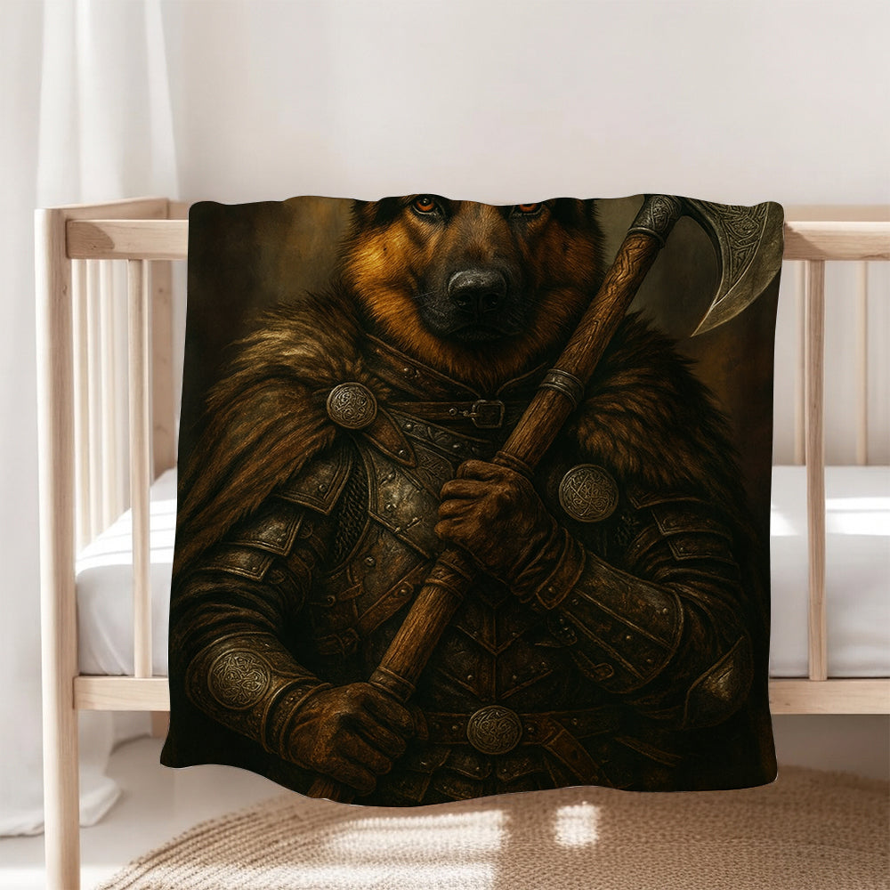 Custom Dog Photo Viking Warrior Blanket Gift For Dog