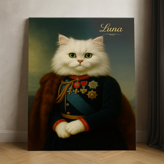 Custom Photo Imperial Minister Cat Canvas Gift For Cat Lovers