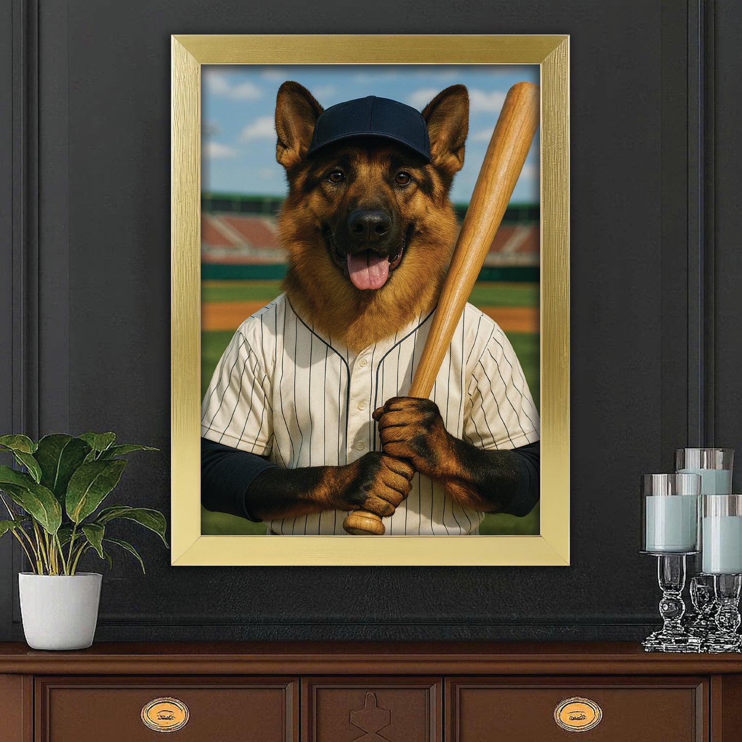 Custom Photo Baseball Player Dog Gift For Dog Lovers