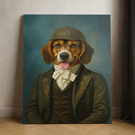 Custom Photo Detective Dog Canvas Gift For Dog Lovers