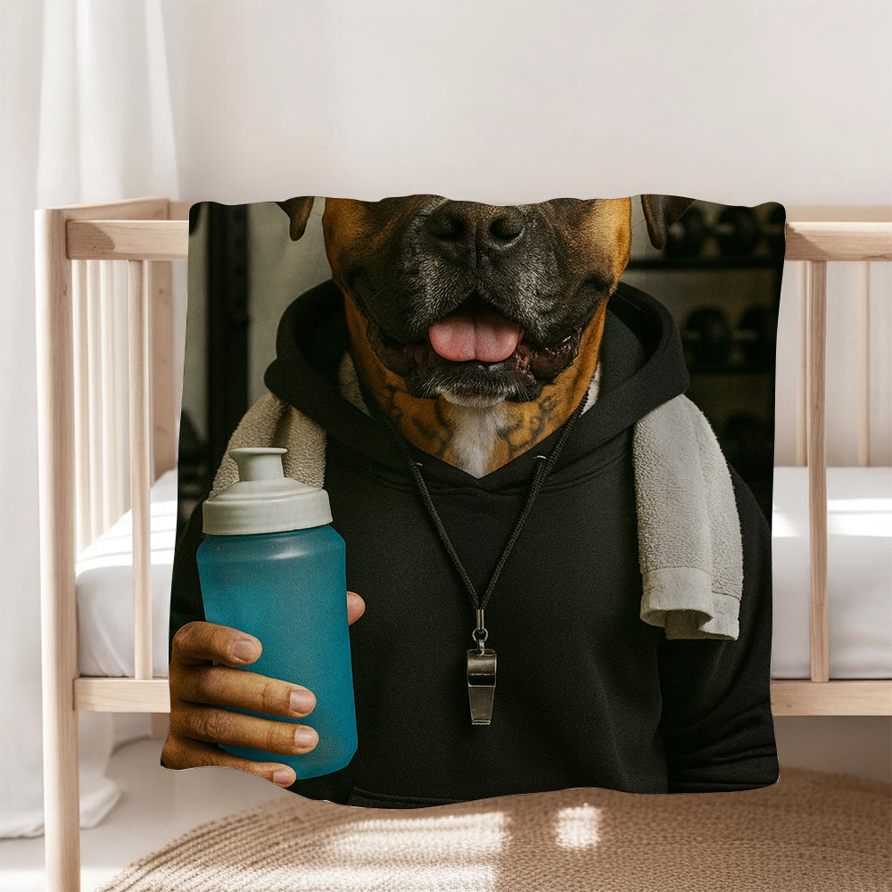 Custom Photo Personal Trainer Dog BlanketGift For Dog Lovers