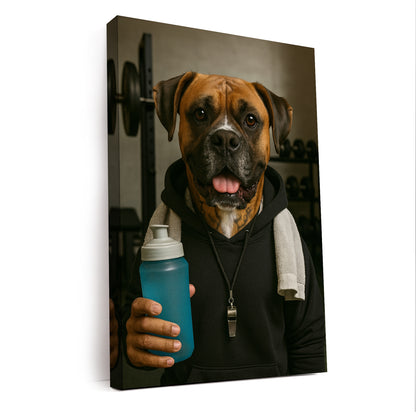 Custom Photo Personal Trainer Dog Canvas Gift For Dog Lovers