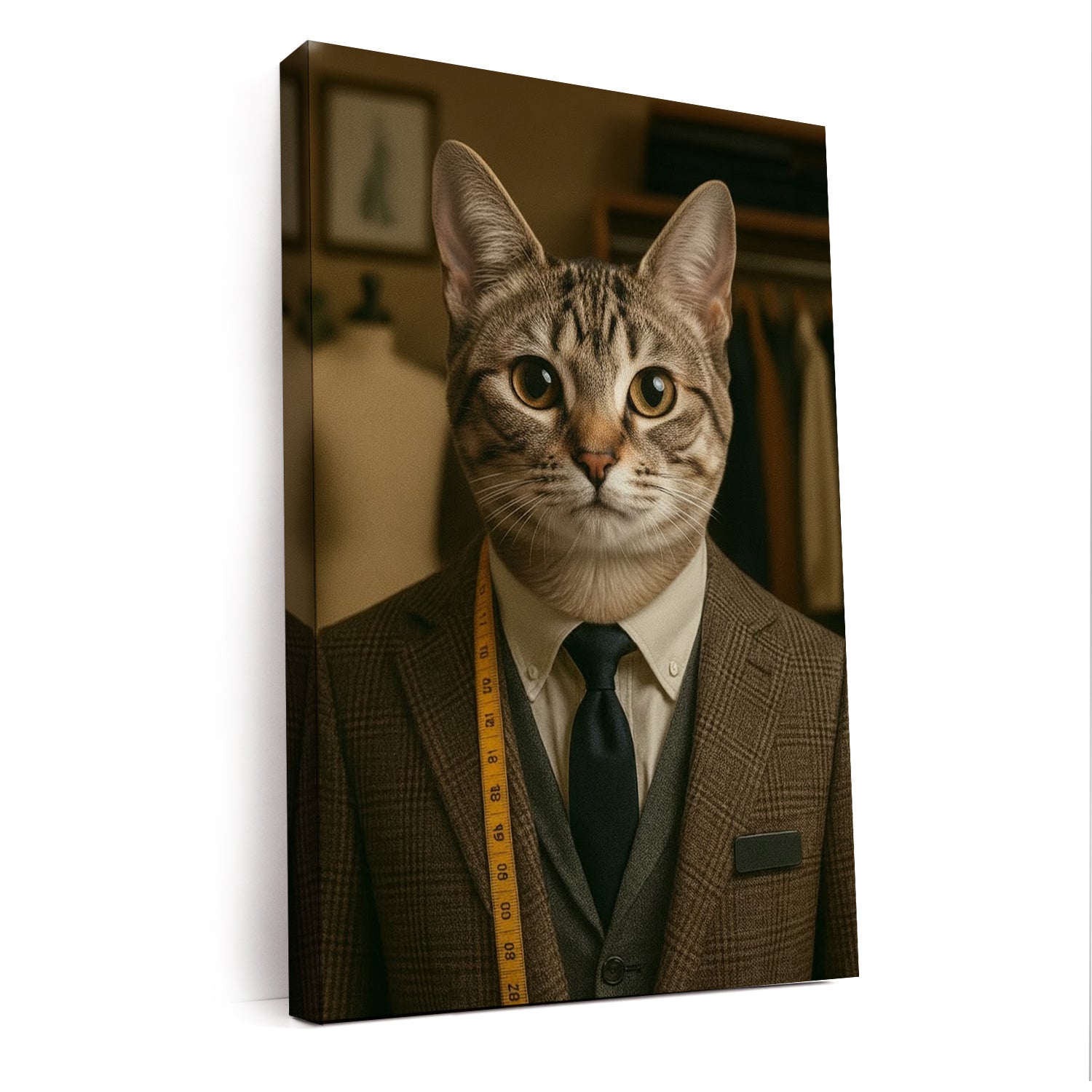 Custom Photo Tailor Cat Canvas Gift For Cat Lovers