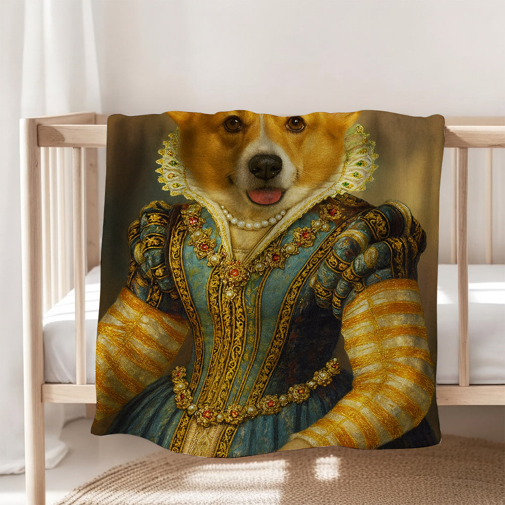 Custom Photo Sapphire Queen Dog BlanketGift For Dog Lovers