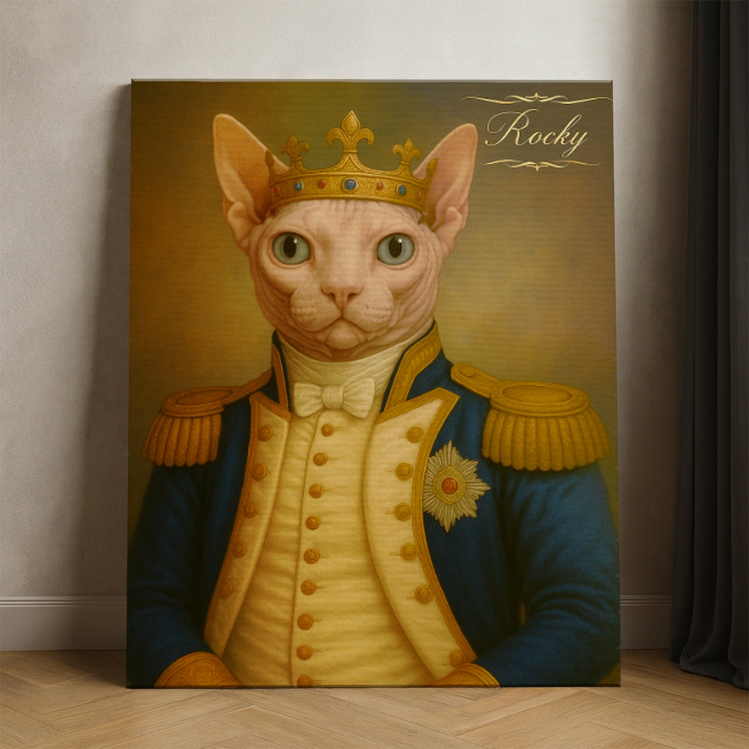 Custom Photo Great Captain Cat Canvas Gift For Cat Lovers