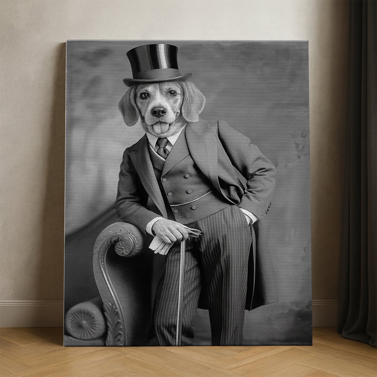 Custom Photo Gentleman Dog  Gift For Dog Lovers