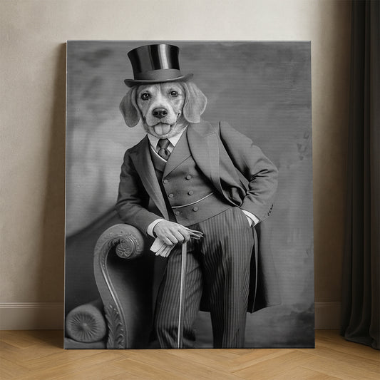 Custom Photo Gentleman Dog  Gift For Dog Lovers