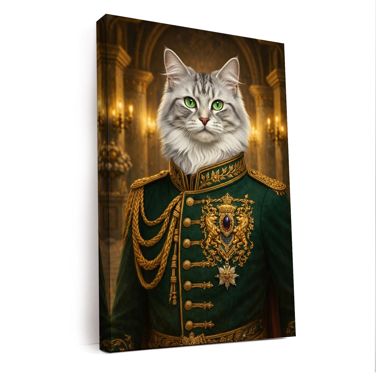 Custom Photo Cat Royal Style 11 Canvas Gift For Cat Lovers