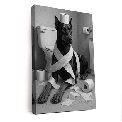 Custom Photo Dog Bathroom Style 16 Canvas Gift For Dog Lovers