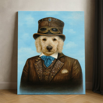 Custom Photo Pilot Dog Canvas Gift For Dog Lovers