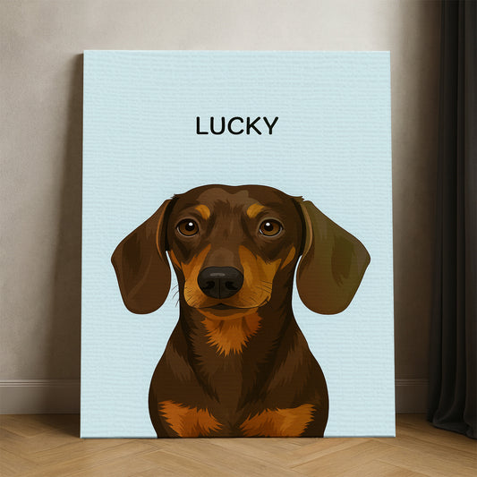 Custom Photo Minimalist Classic Dog Canvas Gift For Dog Lovers