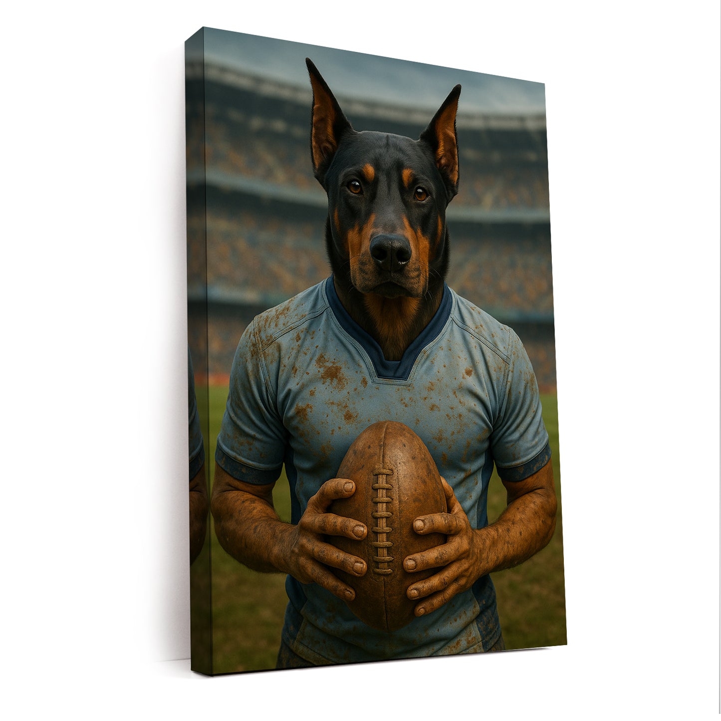 Custom Photo Rugby Dog Canvas Gift For Dog Lovers
