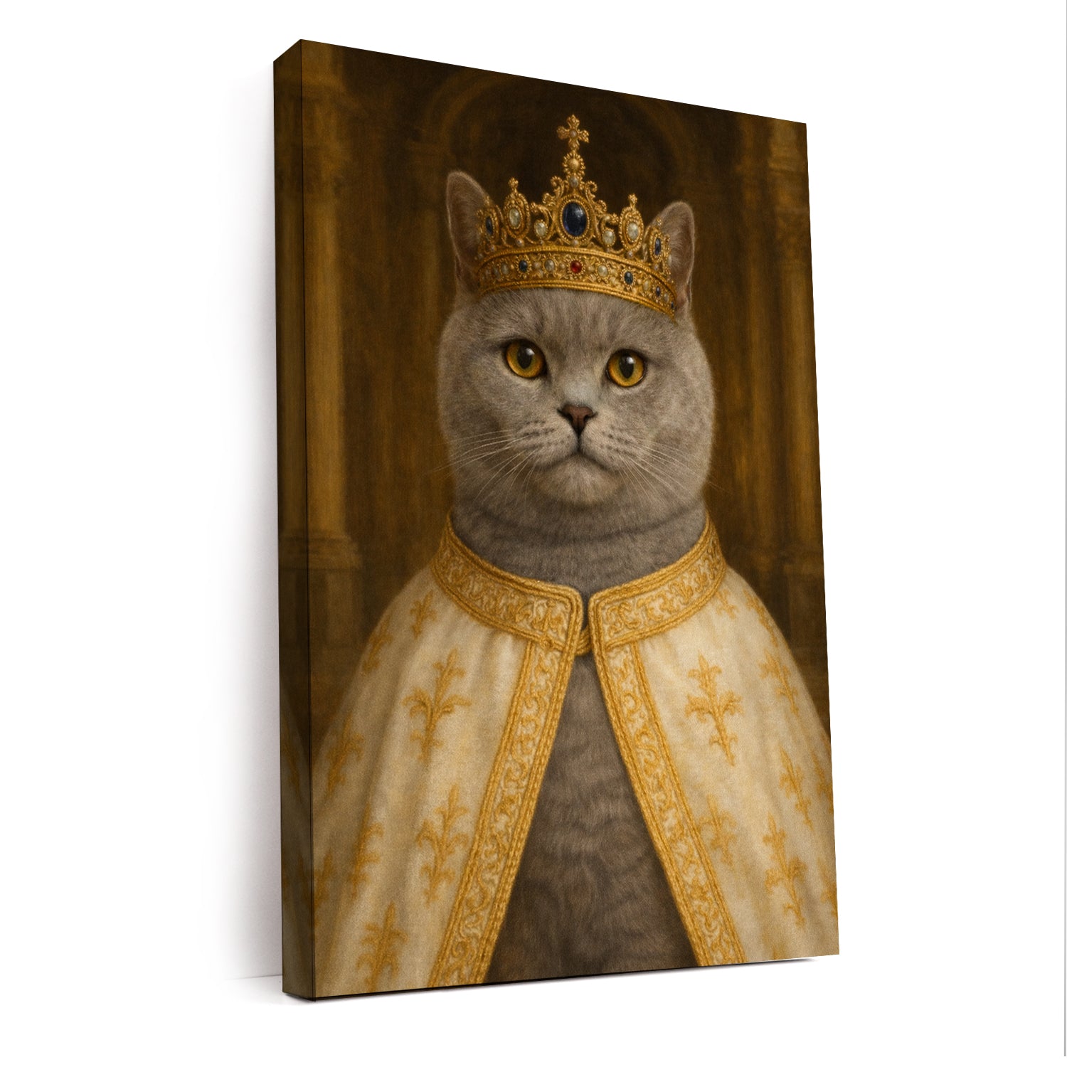 Custom Photo Cat Royal Style 07 Canvas Gift For Cat Lovers