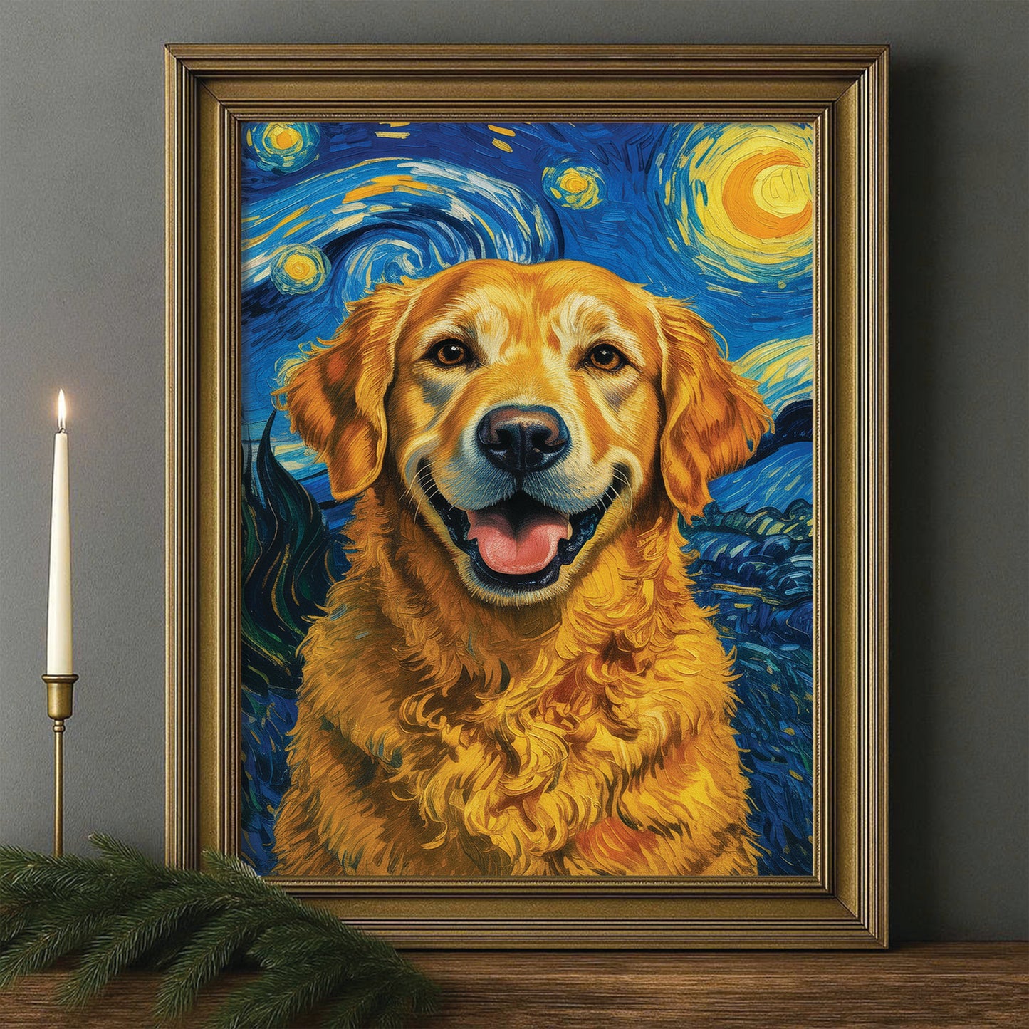 Custom Photo Dog Starry Night