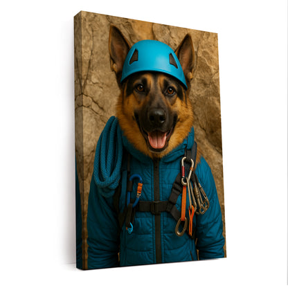 Custom Photo Climber Dog Canvas Gift For Dog Lovers