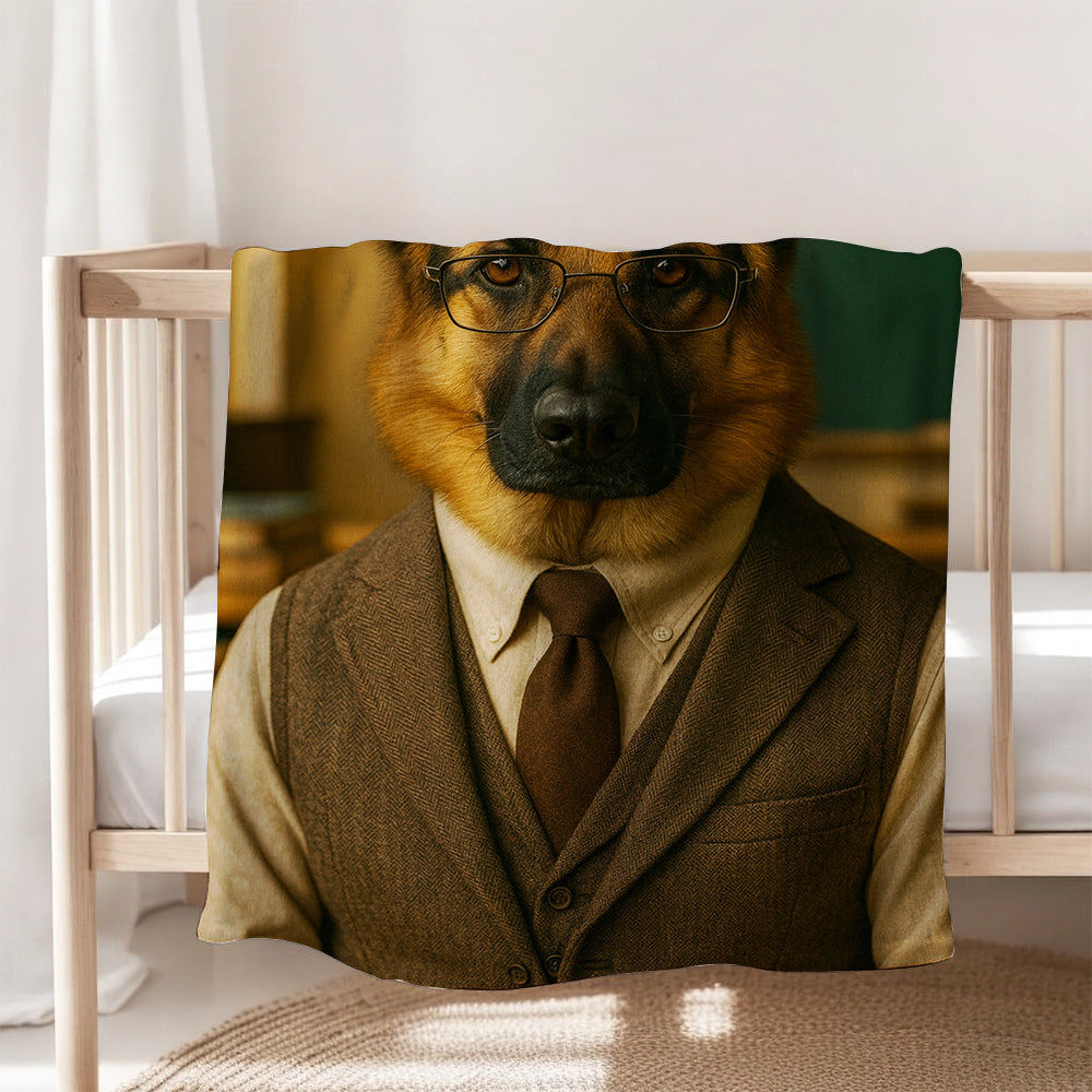 Custom Photo Professor Teacher Dog BlanketGift For Dog Lovers