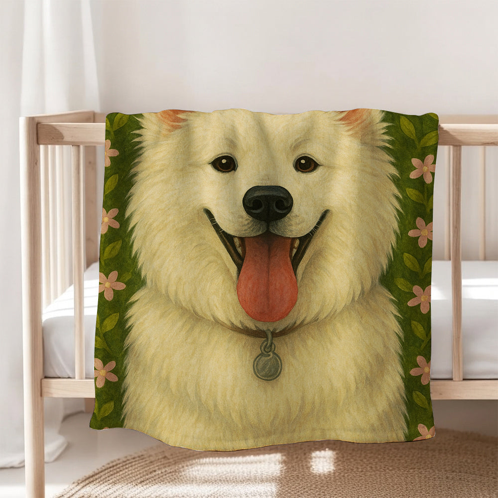 Custom Dog Portraits From Photo From Photo Blanket For Dog Lover